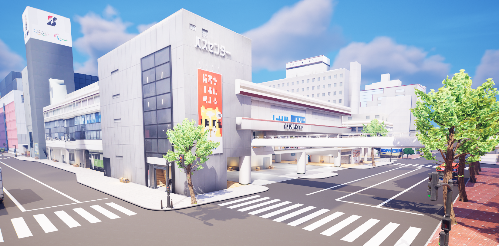 レインボーの「バスセンター」看板エリア